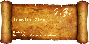 Ivanits Zita névjegykártya